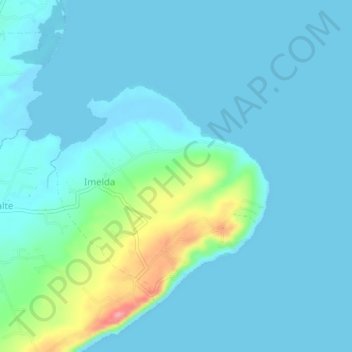 Imeldaの地形図、標高、地勢