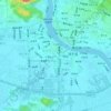内寮の地形図、標高、地勢