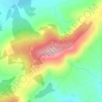Tooreenの地形図、標高、地勢