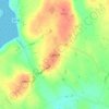 Carrickの地形図、標高、地勢