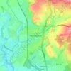 Wombourneの地形図、標高、地勢