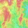 美麻の地形図、標高、地勢