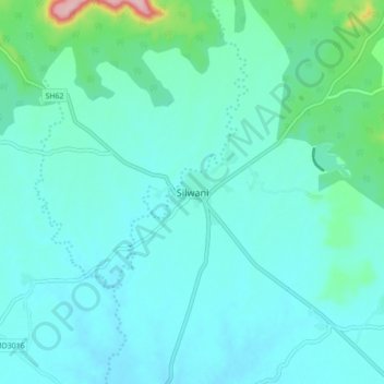 Silwaniの地形図、標高、地勢