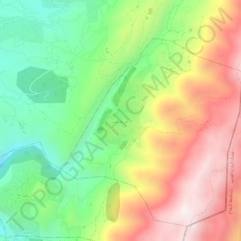 Mrestiの地形図、標高、地勢