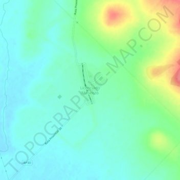 Licenciado Matienzoの地形図、標高、地勢