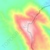 شەرواڵدڕの地形図、標高、地勢