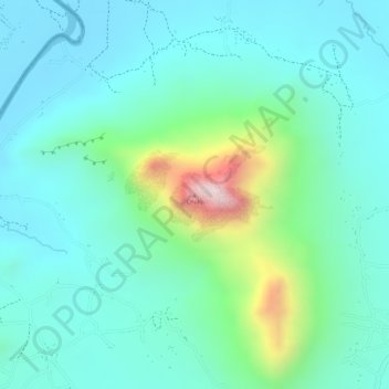 Chuloの地形図、標高、地勢