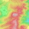 巣雲山の地形図、標高、地勢
