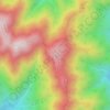 丹沢山の地形図、標高、地勢