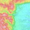 Pejëの地形図、標高、地勢