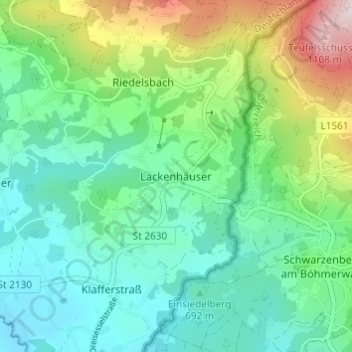 Lackenhäuserの地形図、標高、地勢