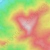 横岳の地形図、標高、地勢