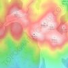 久住山の地形図、標高、地勢