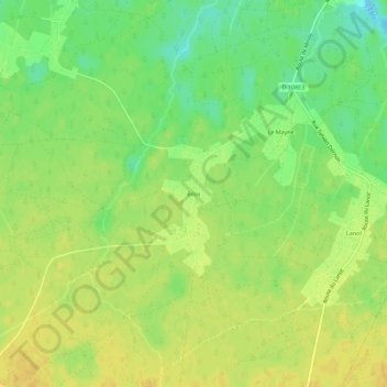 Bilosの地形図、標高、地勢
