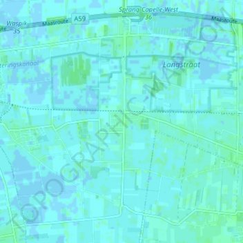 Nieuwevaartの地形図、標高、地勢