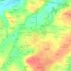 Marouéの地形図、標高、地勢