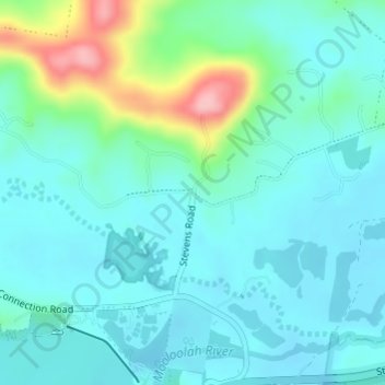 Glenviewの地形図、標高、地勢