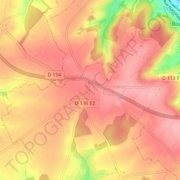 Lambusの地形図、標高、地勢