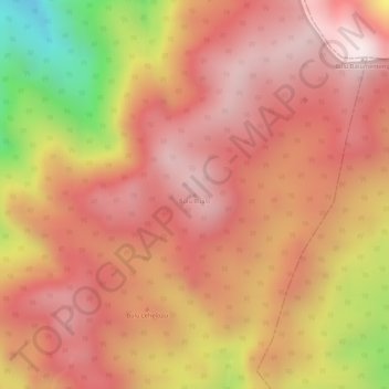 Bulu Bualoの地形図、標高、地勢