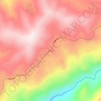 Gannsの地形図、標高、地勢