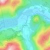 Braemarの地形図、標高、地勢