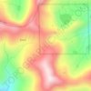 Klamath Mountainsの地形図、標高、地勢
