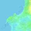Pors Carnの地形図、標高、地勢