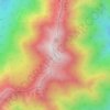 野口五郎岳の地形図、標高、地勢