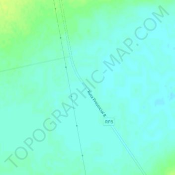 Los Barrealesの地形図、標高、地勢
