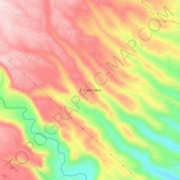 El Chirimoyoの地形図、標高、地勢