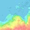 Port Blancの地形図、標高、地勢