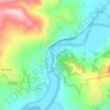 Tevere mortoの地形図、標高、地勢