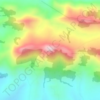 Cruzeiroの地形図、標高、地勢