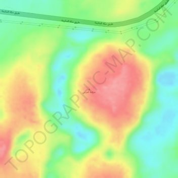 `Adamat al Farasの地形図、標高、地勢