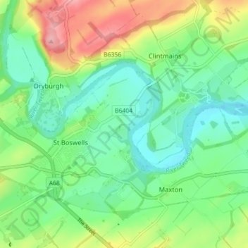 Fensの地形図、標高、地勢