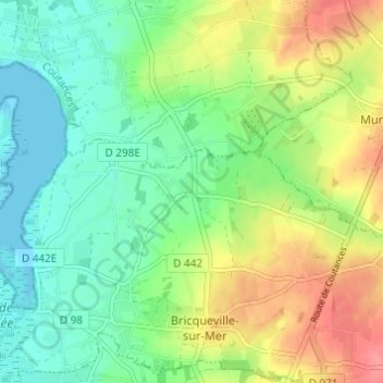 La Blanche Maisonの地形図、標高、地勢