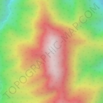 Biri Ranteの地形図、標高、地勢