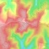 Mount Trickettの地形図、標高、地勢