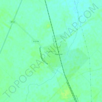 Jeppenerの地形図、標高、地勢