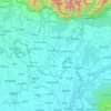 Koch Bihārの地形図、標高、地勢