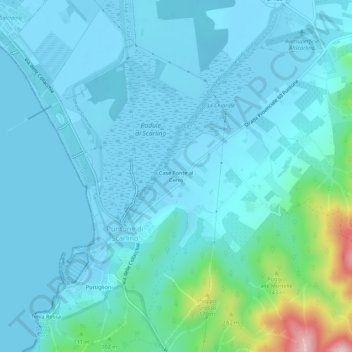 Case Fonte al Cerroの地形図、標高、地勢