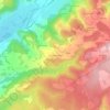 Les Grands Viauxの地形図、標高、地勢