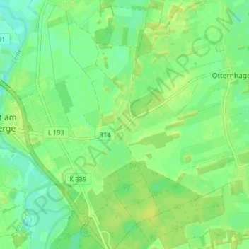 Mecklenhorstの地形図、標高、地勢