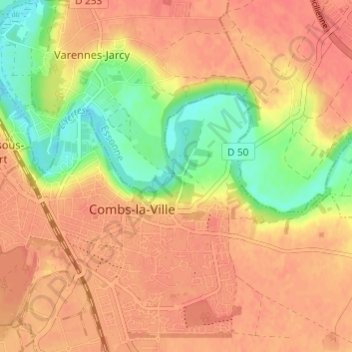 Le Clos Lucasの地形図、標高、地勢