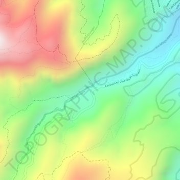 Segundo y Tercer Dinamosの地形図、標高、地勢