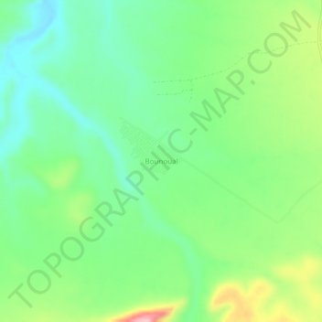 Bounoualの地形図、標高、地勢