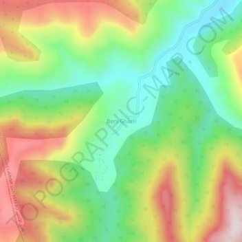 Beni Ghazliの地形図、標高、地勢