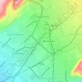 Silpayの地形図、標高、地勢