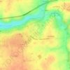 La Plaine du Luteauの地形図、標高、地勢