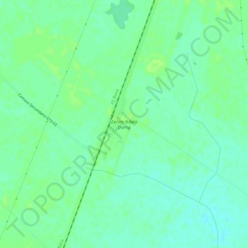 Zenón Videla Dornaの地形図、標高、地勢